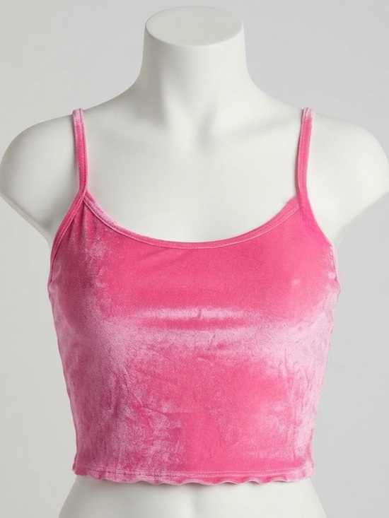 PINK Victoria's Secret Other - NWT PINK Active Bright Pink Velvet Crop Tank/Sports Bra